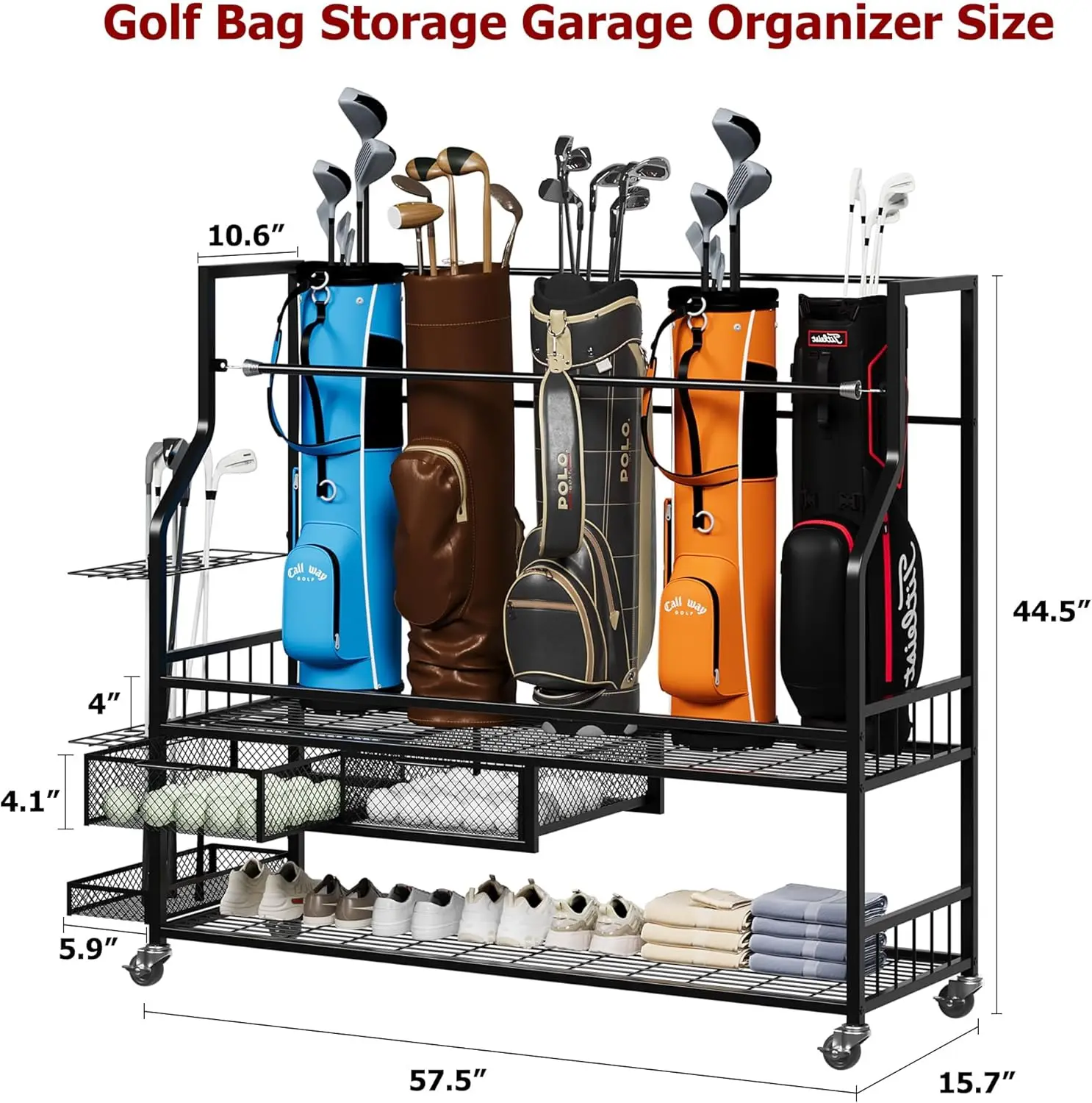 Wielofunkcyjny regał na torby  – Golf Equipment Garage Storage recenzja i cena