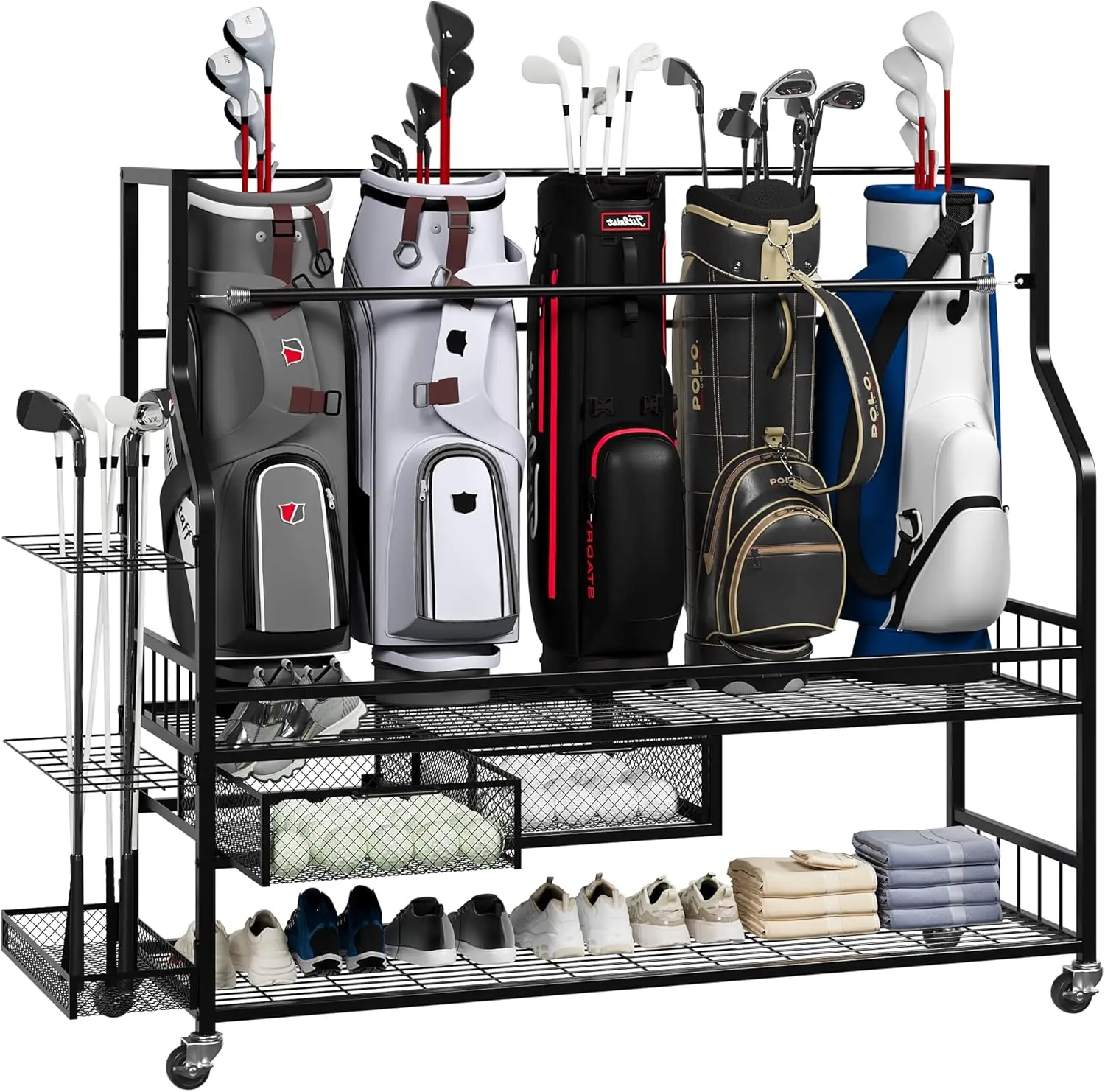 Wielofunkcyjny regał na torby  – Golf Equipment Garage Storage recenzja i cena