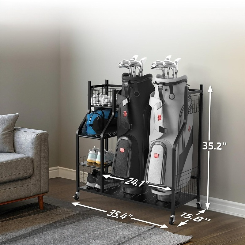 Stojak na torby golfowe, stoja – Golf Equipment Garage Storage recenzja i cena